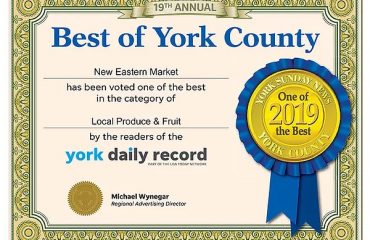 New Eastern Market 2019 Bet of York County Award