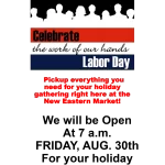 Labor Day 2024 sign